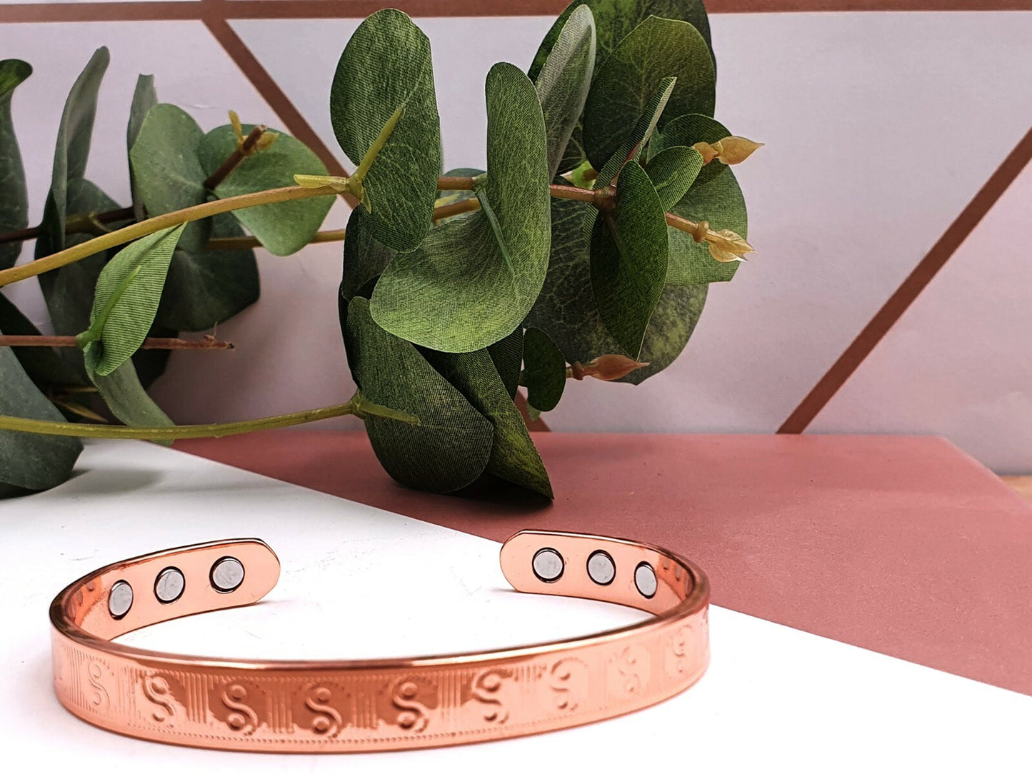 Copper Magnetic Bracelet with Ying Yang Design – by North By North East – Safety & Warning Signs