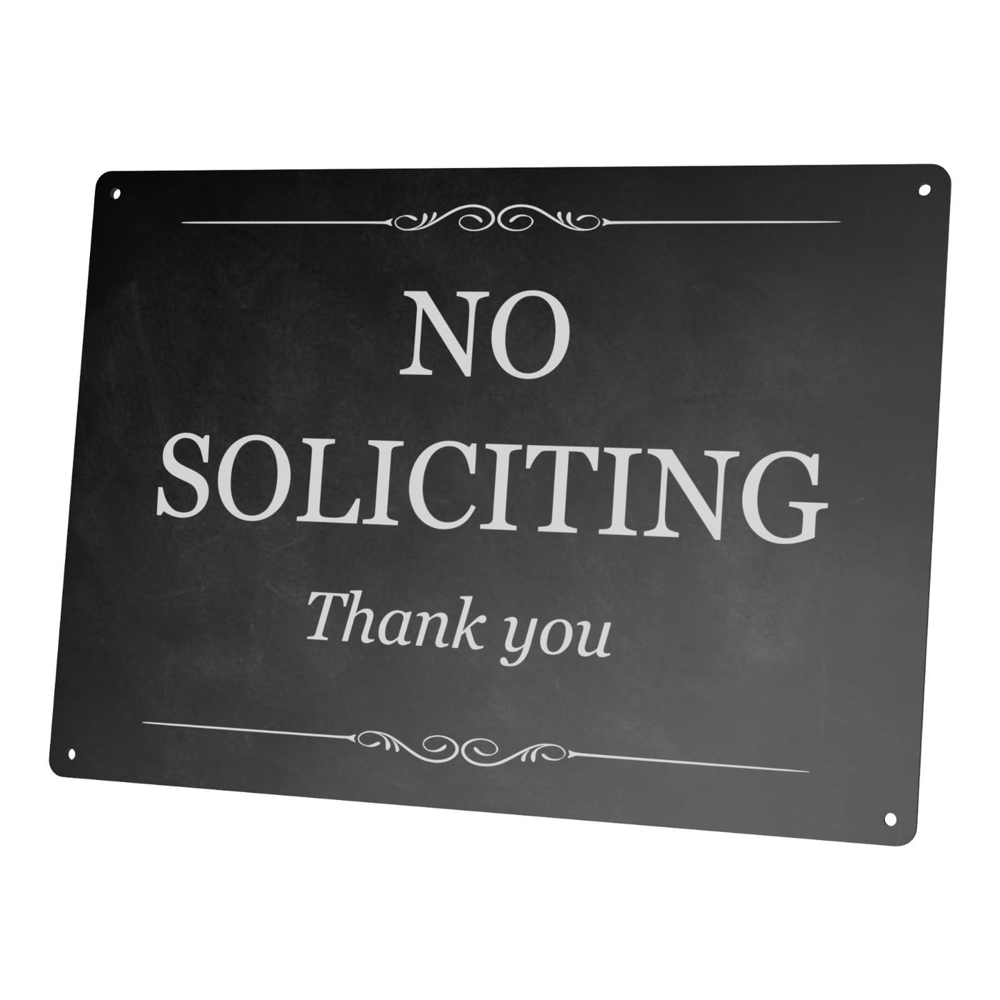 NO SOLICITING Sign - 3mm Aluminium Composite, UV Printed for Outdoor Use – by North By North East – Signs