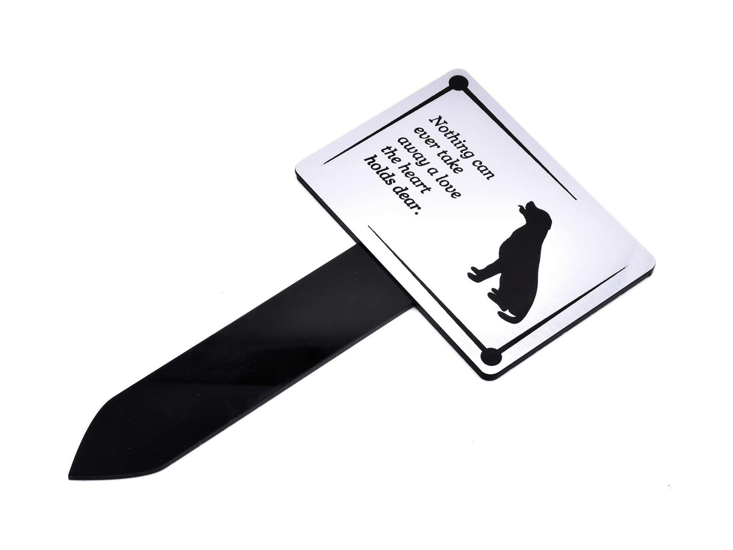 OriginDesigned Gedenktafel für Hunde, Silber und Schwarz, wasserdicht (Labrador) – by North By North East – Signs