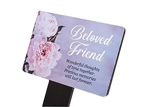 OriginDesigned Gedenktafel mit Aufschrift "Beloved Friend", Aluminium, auf einem – by North By North East – Signs
