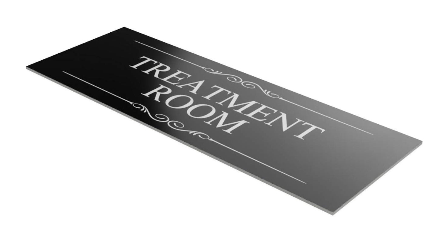 🛋 Black “Therapy Room” Door Sign – Self-Adhesive, Durable Acrylic, UK Made – by North By North East – Signs