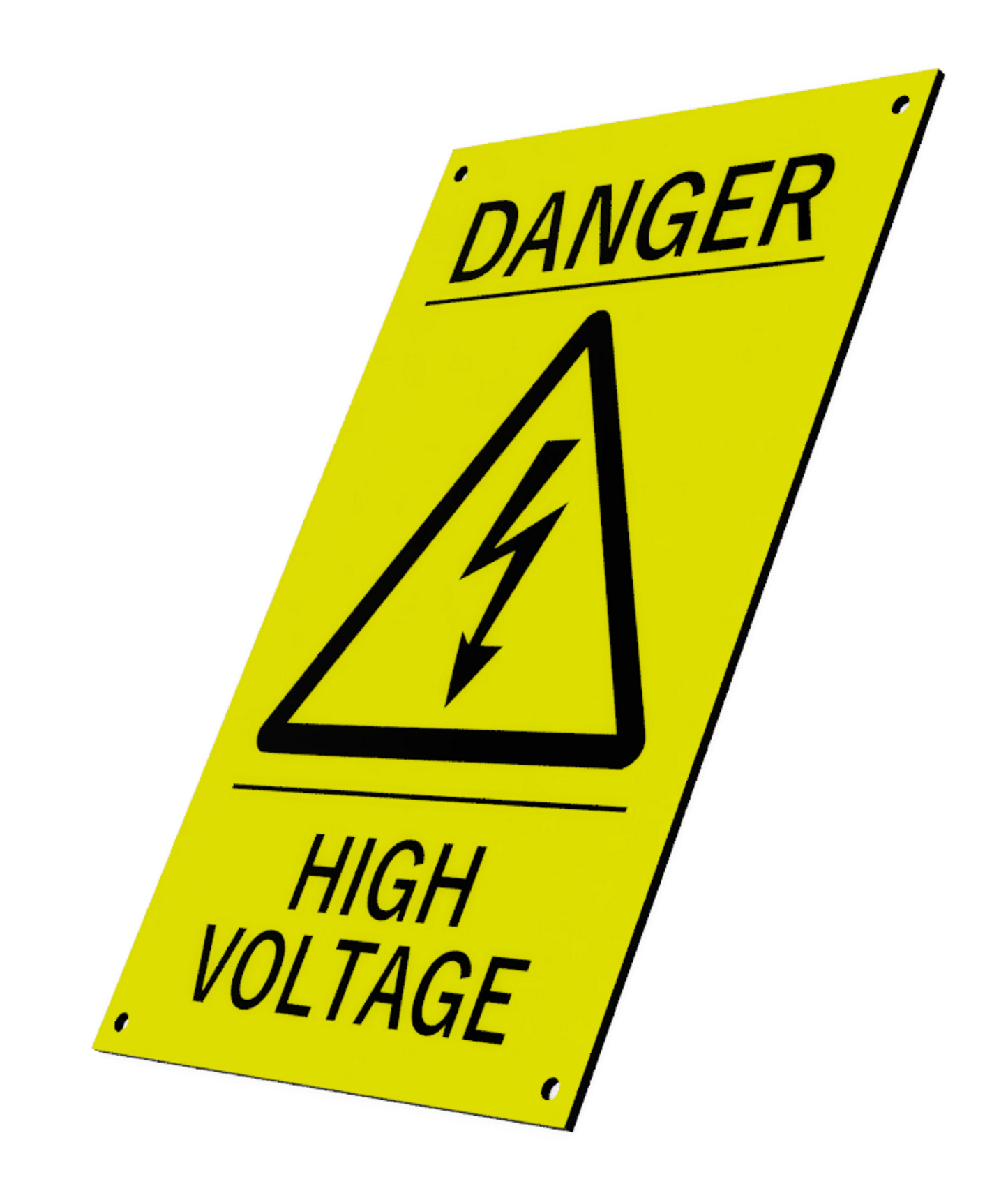Yellow Danger High Voltage – by origindesigned – Safety & Warning Signs