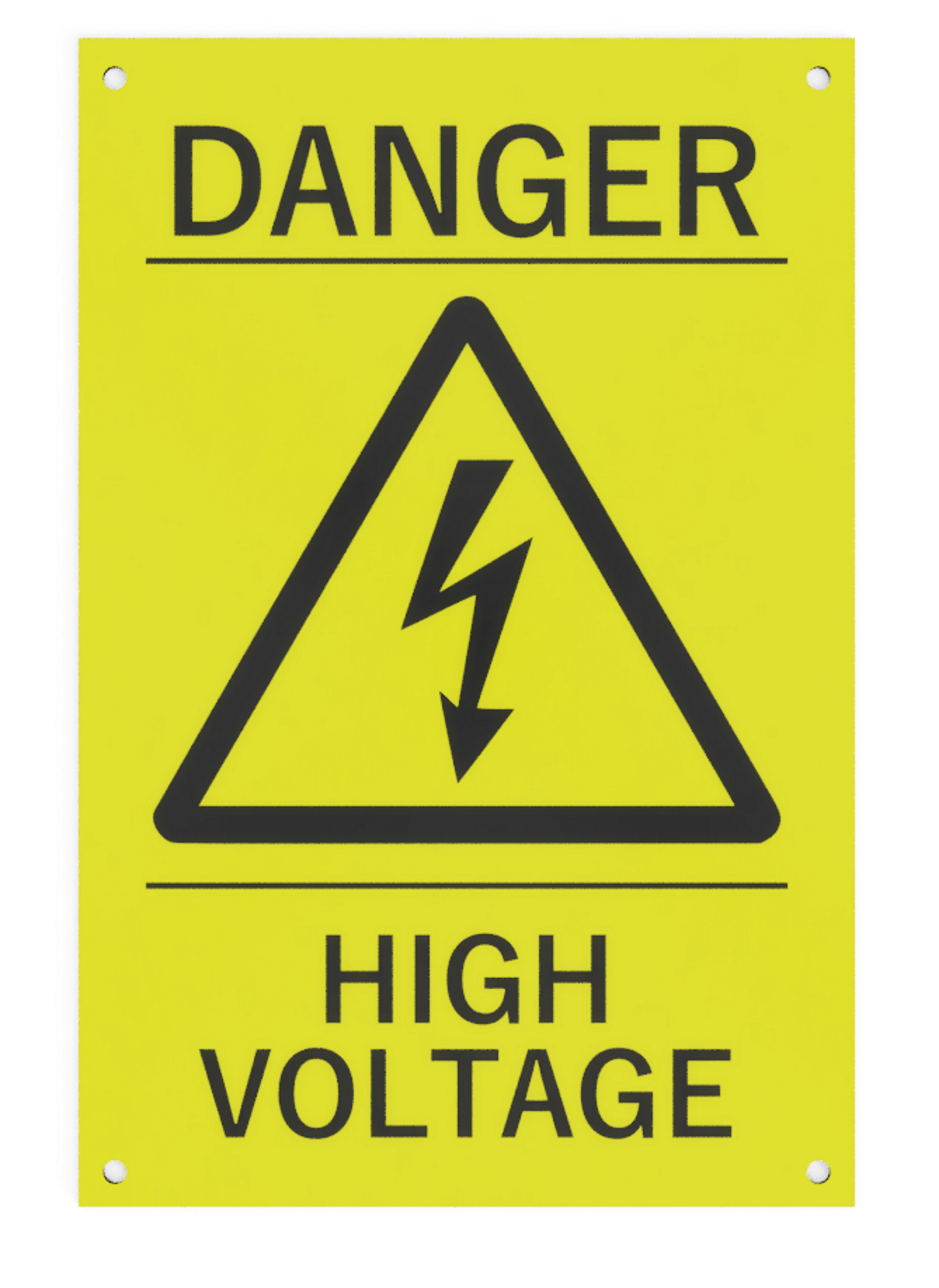 Yellow Danger High Voltage – by origindesigned – Safety & Warning Signs
