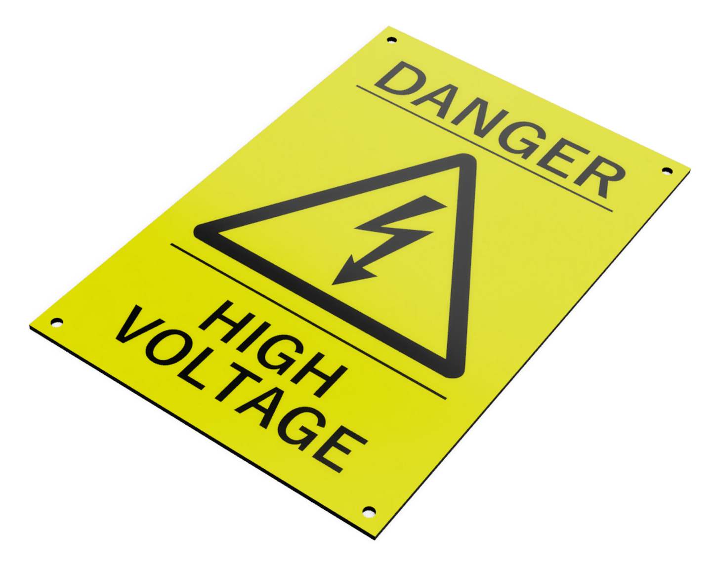 Yellow Danger High Voltage – by origindesigned – Safety & Warning Signs