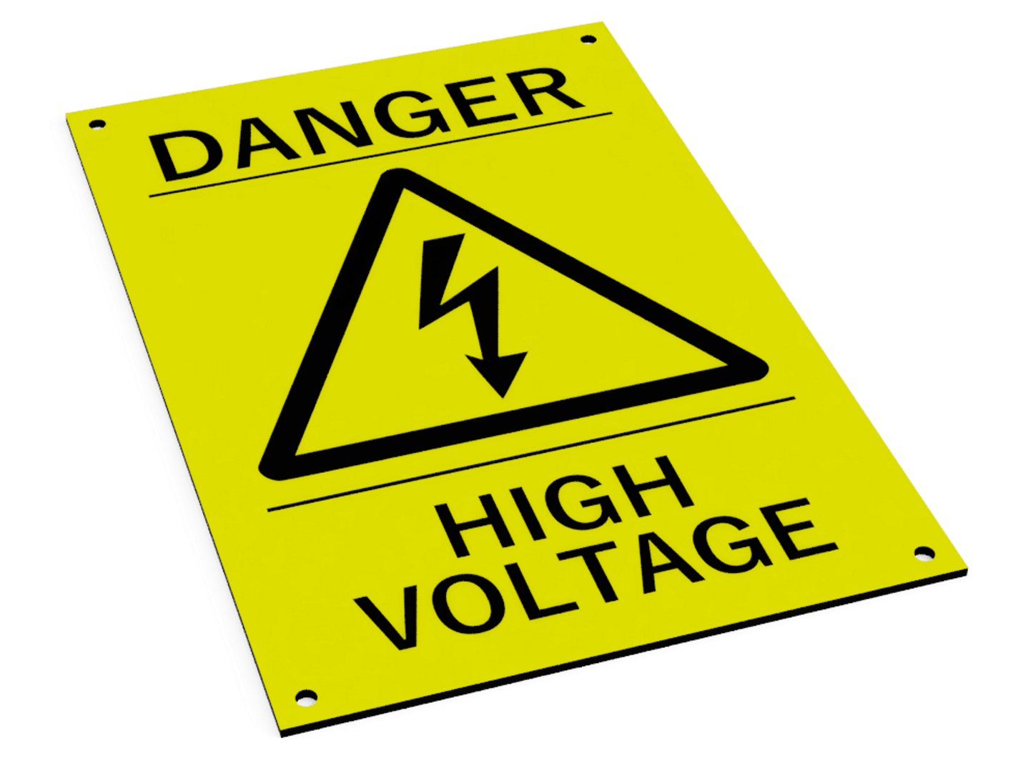 Yellow Danger High Voltage – by origindesigned – Safety & Warning Signs
