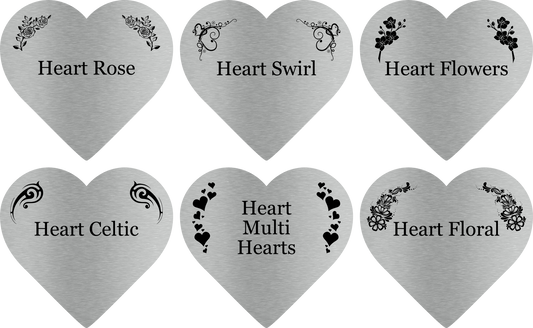 Personalised Heart-Shaped Memorial Stake — Engraved Outdoor Garden Tribute (140 × 250 mm, 6 mm Acrylic, Motif Options) – by North By North East – Plaques & Nameplates