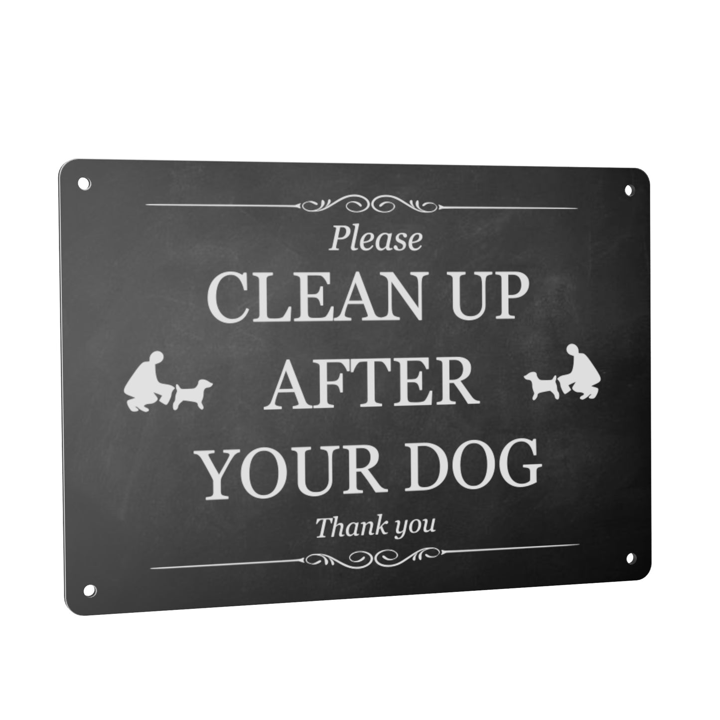 A5 Please Clean Up After Your Dog Sign - 3mm Aluminium Composite, UV Printed, 8" x 6" - Ideal for Parks, Gardens, Outdoor Use – by North By North East – Safety & Warning Signs