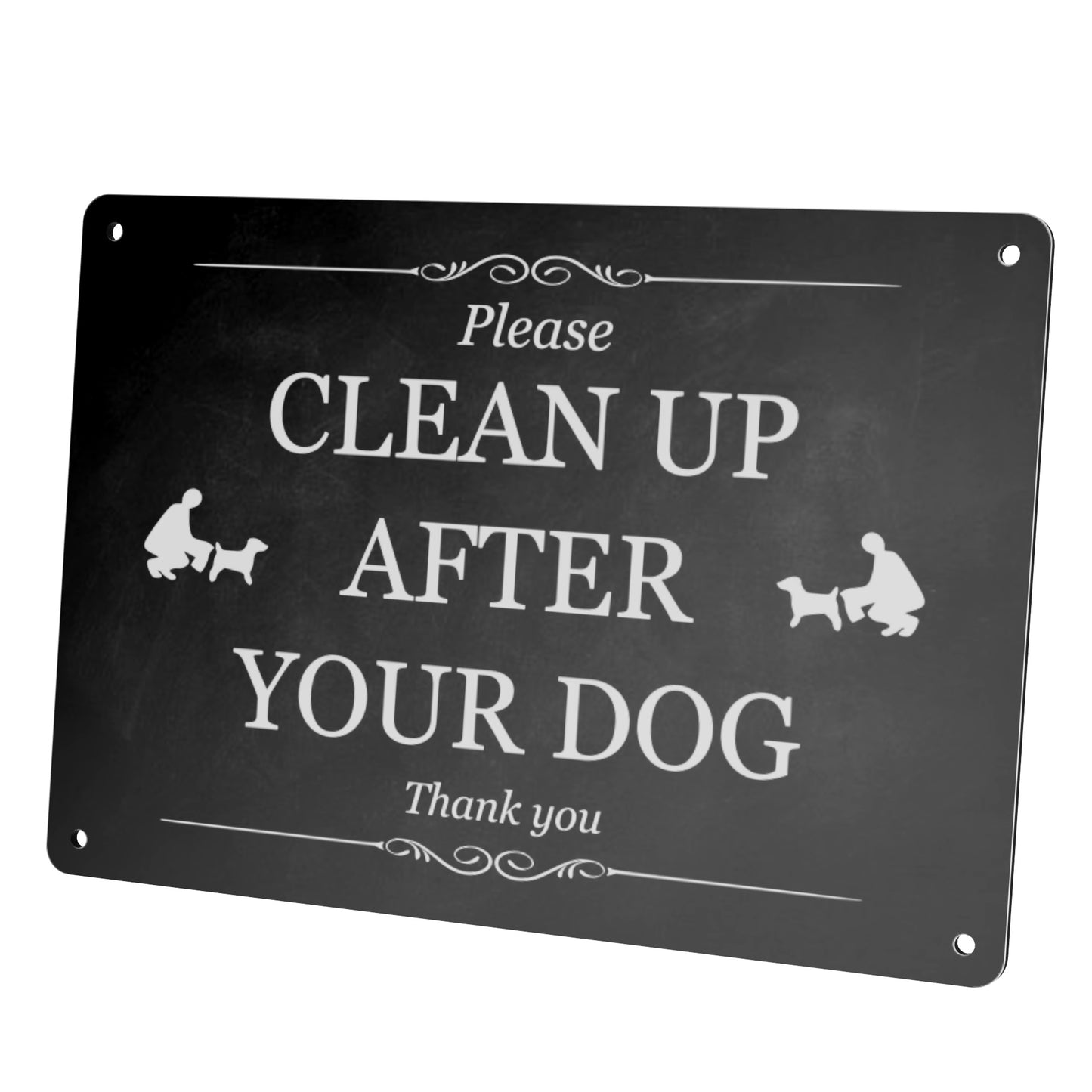 A5 Please Clean Up After Your Dog Sign - 3mm Aluminium Composite, UV Printed, 8" x 6" - Ideal for Parks, Gardens, Outdoor Use – by North By North East – Safety & Warning Signs