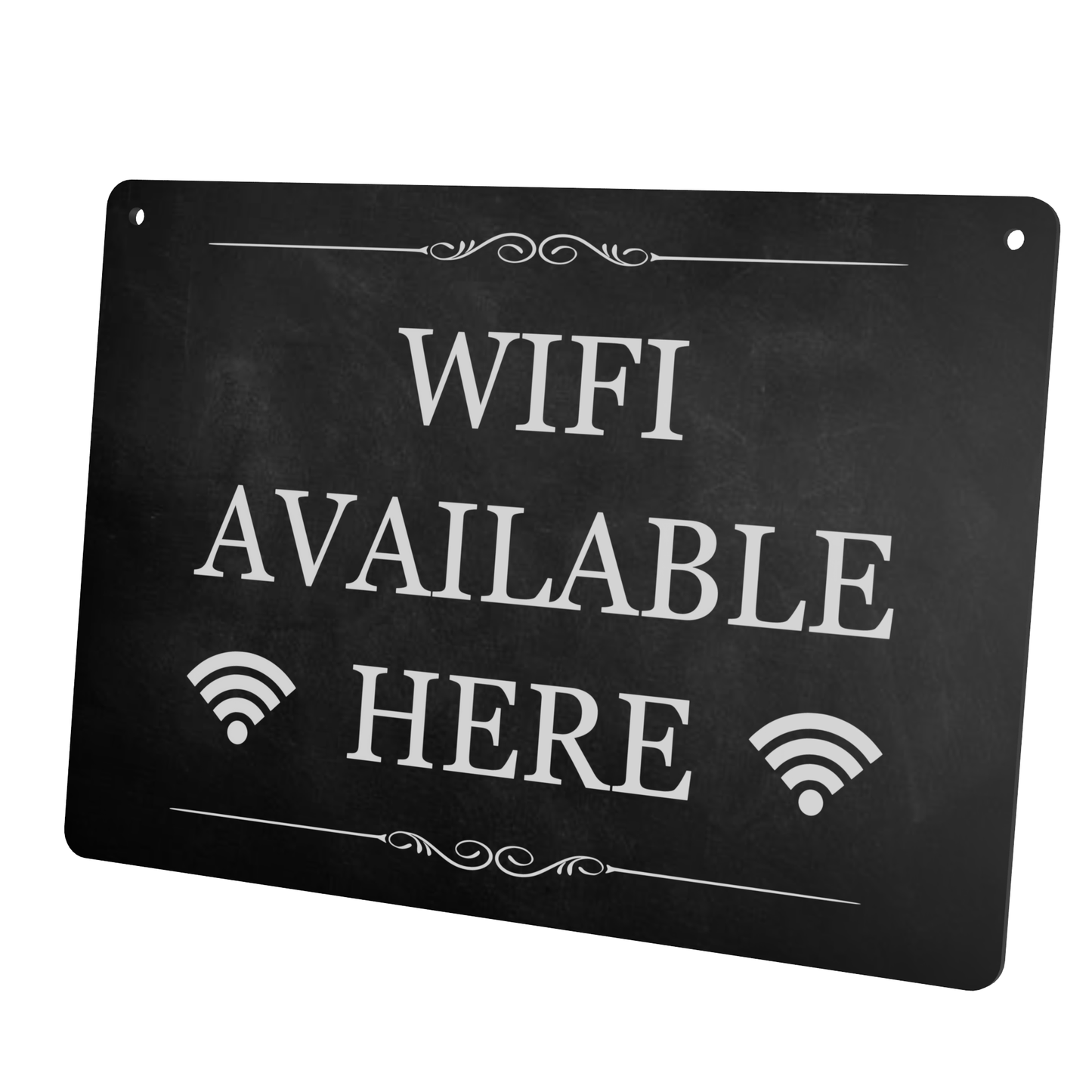 "WiFi Available Here" A5 Sign - 3mm Aluminium Composite, UV Printed, Outdoor Use - Ideal for Shops & Cafes – by North By North East – Signs