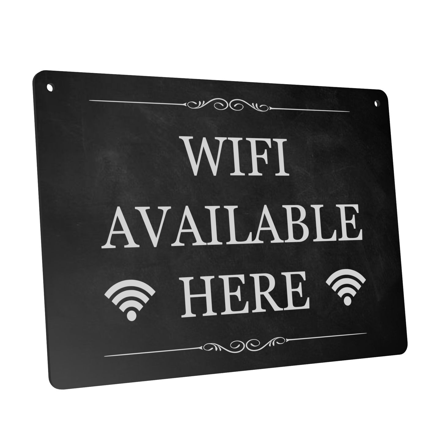 "WiFi Available Here" A5 Sign - 3mm Aluminium Composite, UV Printed, Outdoor Use - Ideal for Shops & Cafes – by North By North East – Signs