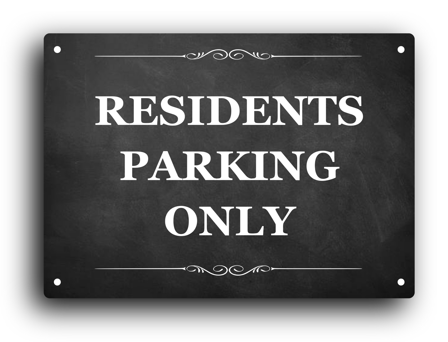 A5 "RESIDENTS PARKING ONLY" Sign - 3mm Aluminium Composite, UV Printed for Long-Term Outdoor Use – by North By North East – Parking Signs