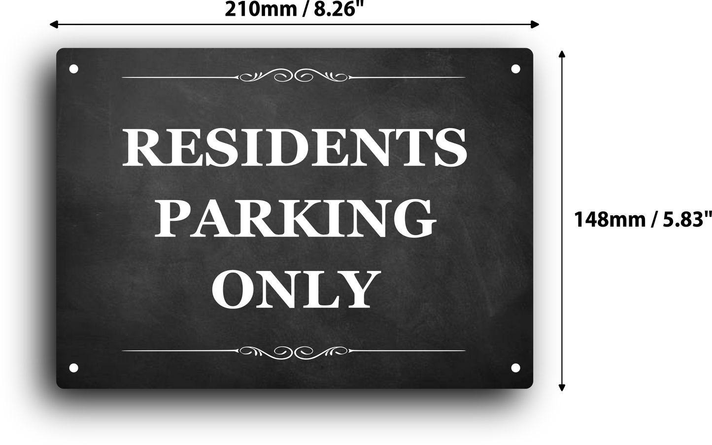 A5 "RESIDENTS PARKING ONLY" Sign - 3mm Aluminium Composite, UV Printed for Long-Term Outdoor Use – by North By North East – Parking Signs