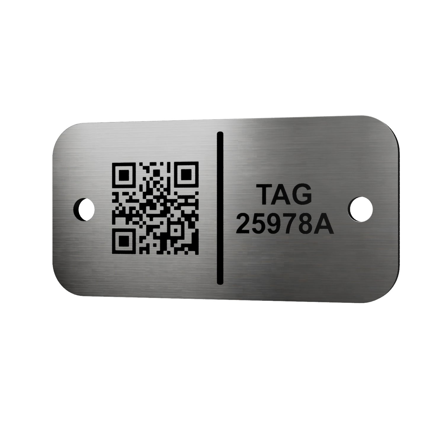 Custom Engraved Aluminium Tag – Unique Text, Logo, Serial Number or QR Code