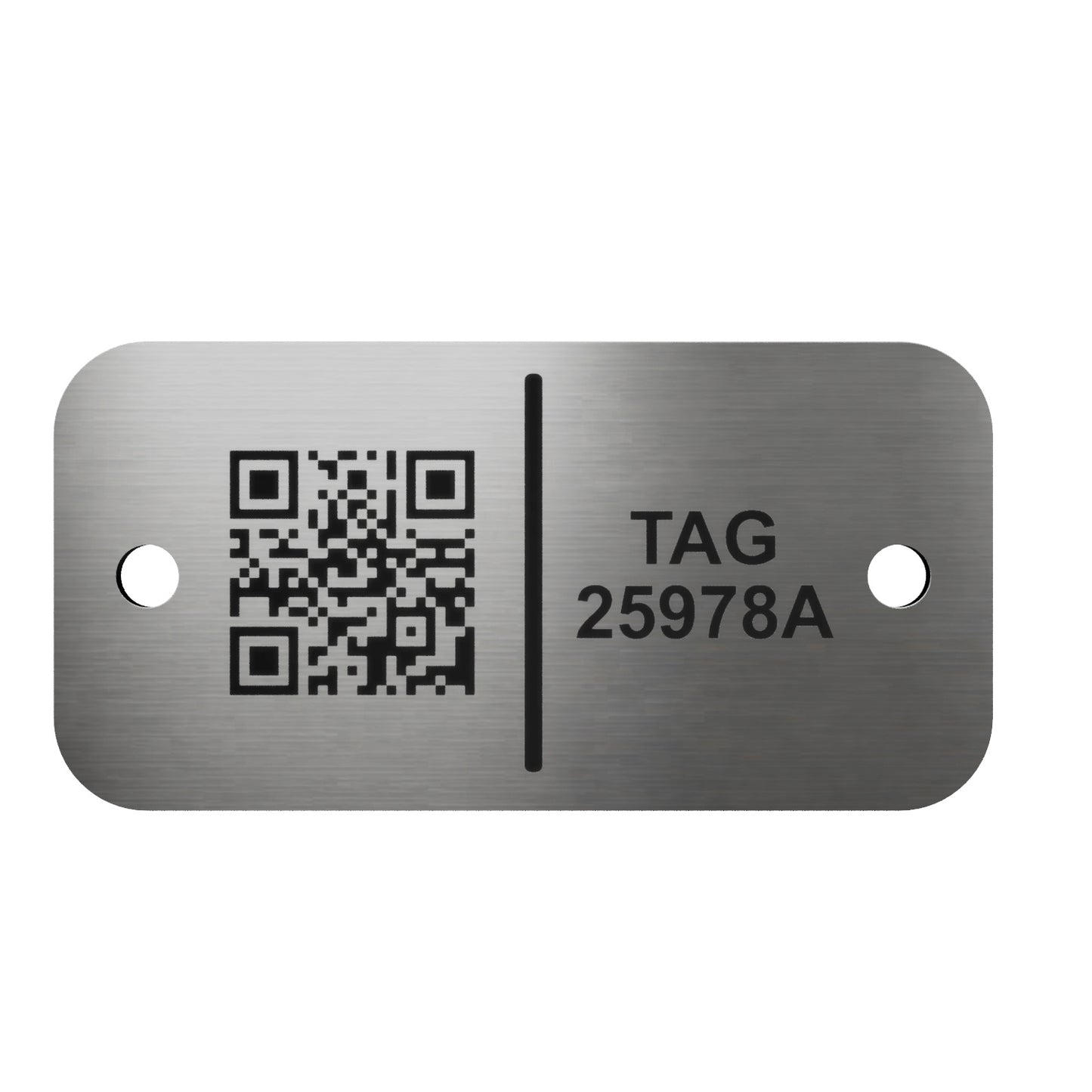 Custom Engraved Aluminium Tag – Unique Text, Logo, Serial Number or QR Code