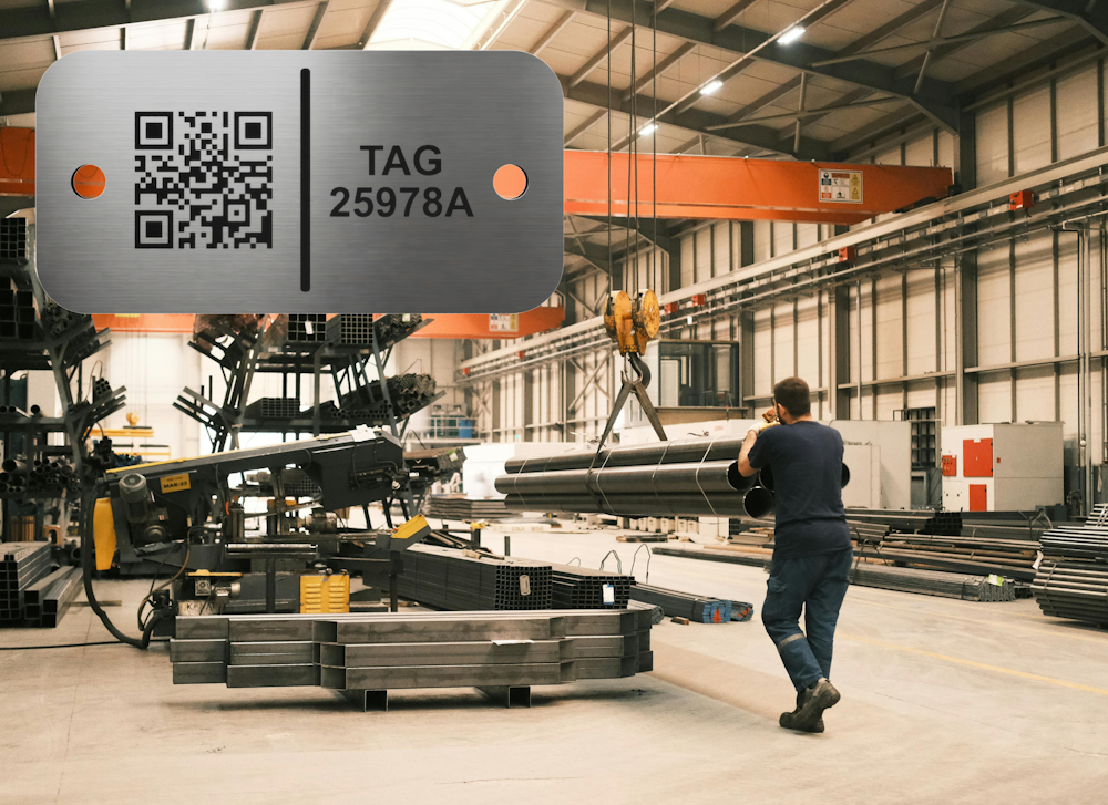 Custom Engraved Aluminium Tag – Unique Text, Logo, Serial Number or QR Code