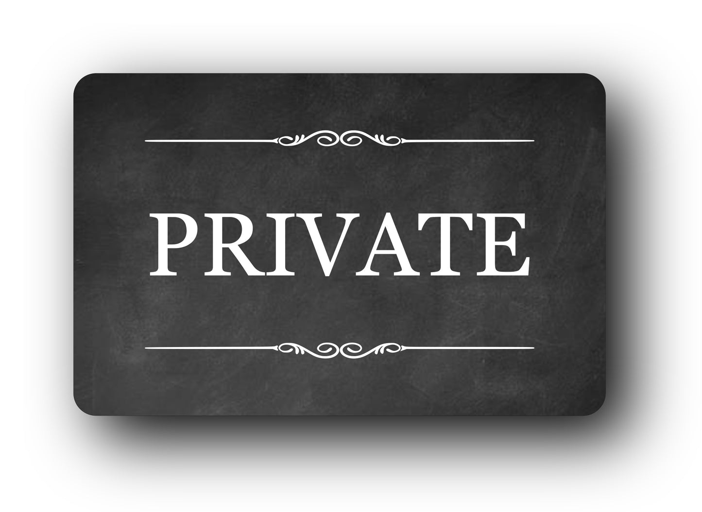 Black Self-Adhesive "PRIVATE" Sign for Indoor/Outdoor Use - High Strength Backing, Easy Installation, 140mm x 90mm, Ideal for Doors, Gates, Fences – by North By North East – Signs
