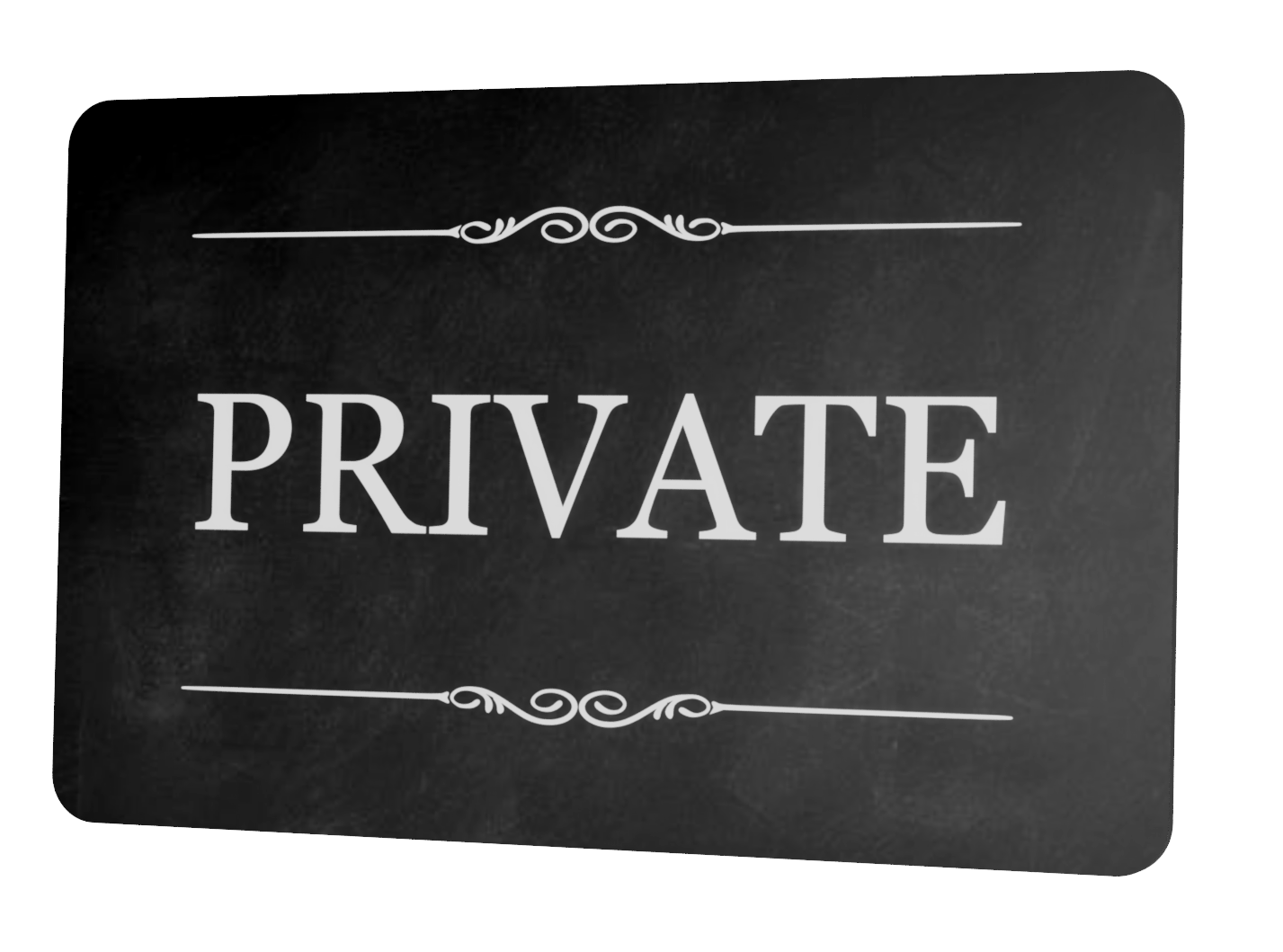 Black Self-Adhesive "PRIVATE" Sign for Indoor/Outdoor Use - High Strength Backing, Easy Installation, 140mm x 90mm, Ideal for Doors, Gates, Fences – by North By North East – Signs