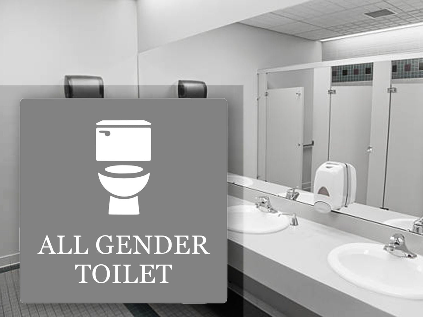 All Gender Toilet Sign – by origindesigned – Toilet & Bathroom Signs