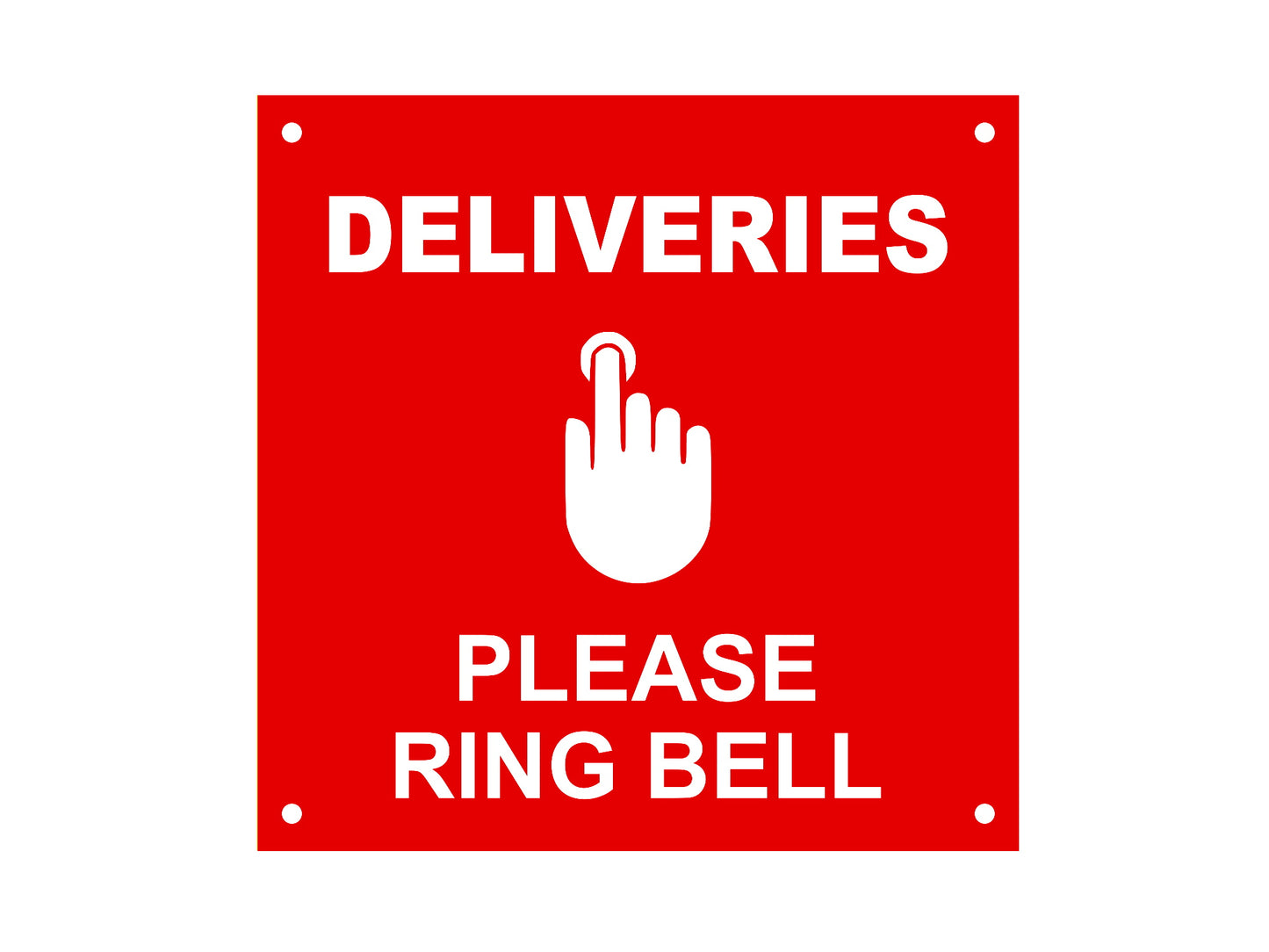 DELIVERIES Please Ring Bell, Entrance Notice Sign – by origindesigned – Business Hours & Policy Signs
