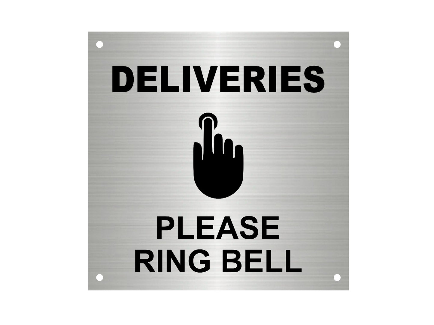 DELIVERIES Please Ring Bell, Entrance Notice Sign – by origindesigned – Business Hours & Policy Signs