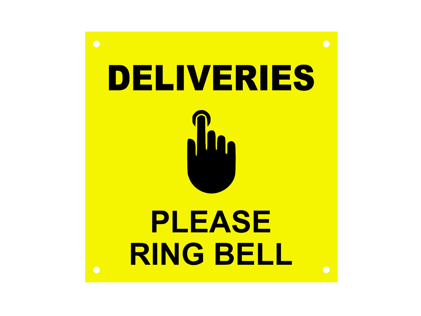 DELIVERIES Please Ring Bell, Entrance Notice Sign – by origindesigned – Business Hours & Policy Signs