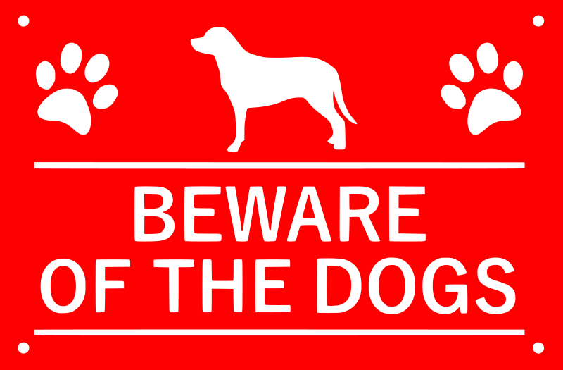 Beware of the Dog Sign (Various Colours) – by origindesigned – Signs