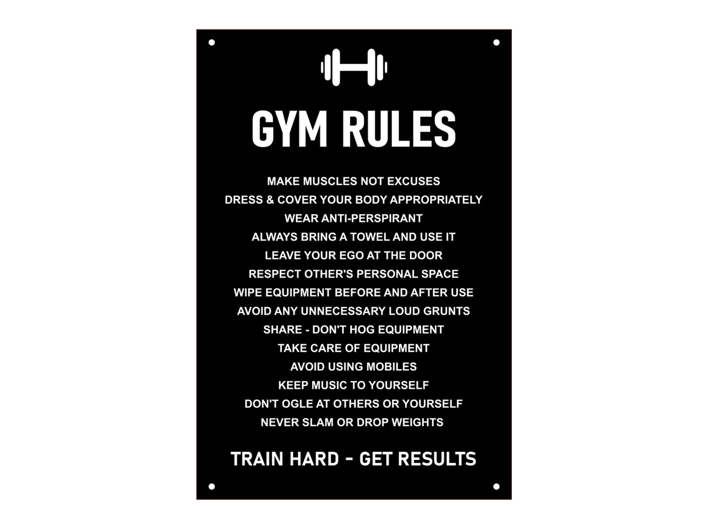 Gym Rules - Etiquette Sign Notice – by origindesigned – Signs