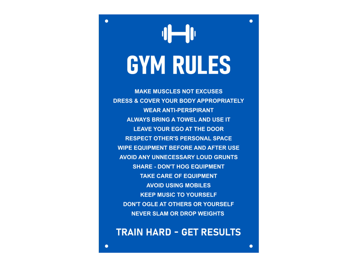 Gym Rules - Etiquette Sign Notice – by origindesigned – Signs