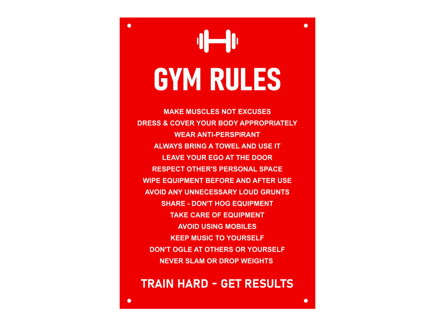 Gym Rules - Etiquette Sign Notice – by origindesigned – Signs