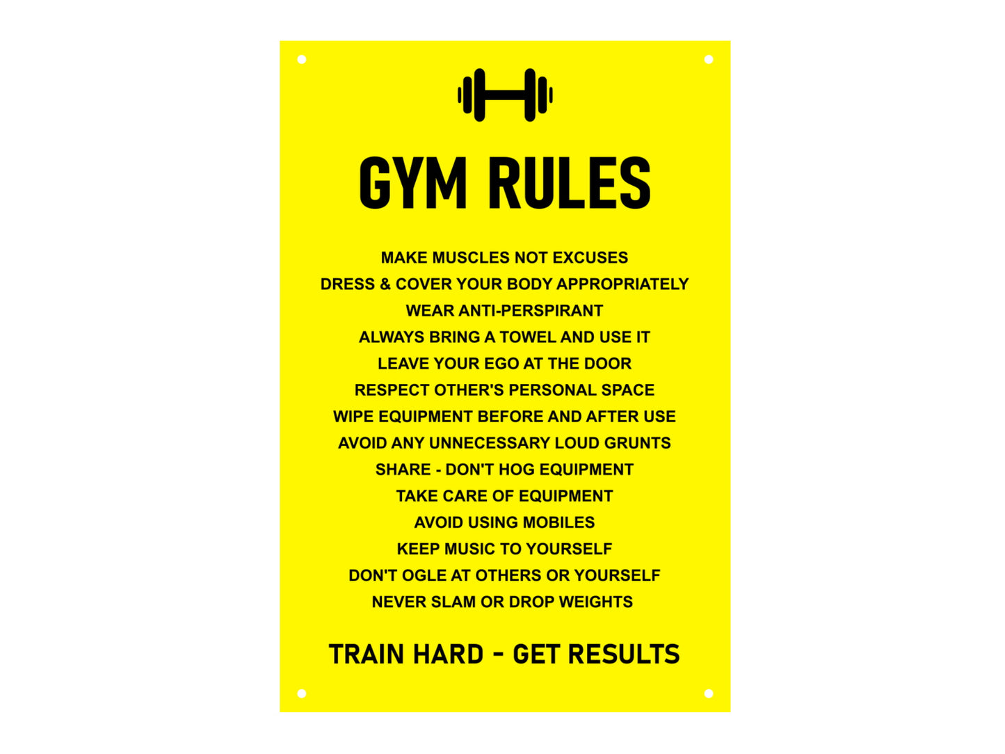 Gym Rules - Etiquette Sign Notice – by origindesigned – Signs
