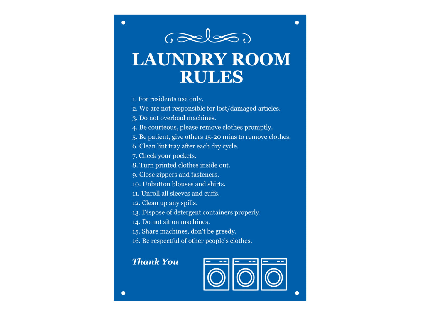 Laundry Room Rules - Sign Notice – by origindesigned – Signs