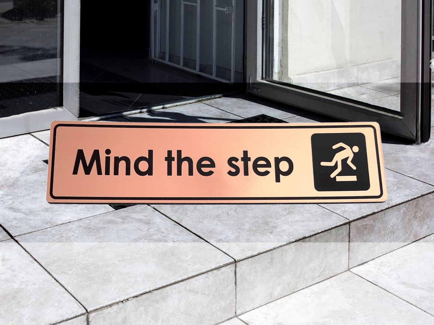 'Mind The Step' Adhesive Sticker Sign – by origindesigned – Stickers & Window Graphics