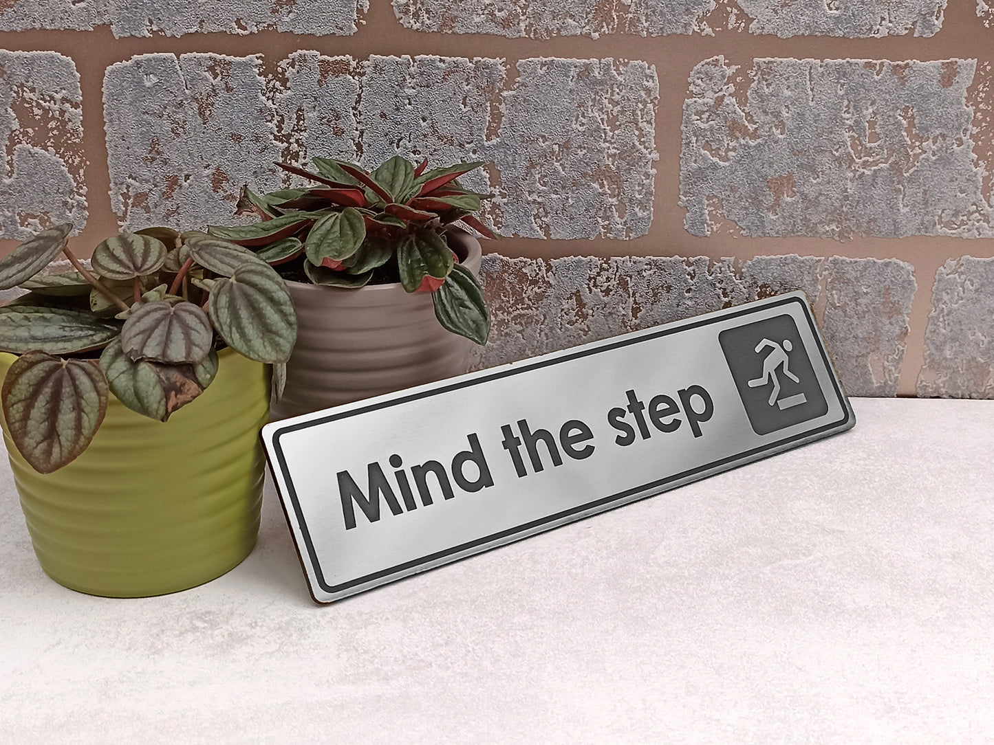 'Mind The Step' Adhesive Sticker Sign – by origindesigned – Stickers & Window Graphics
