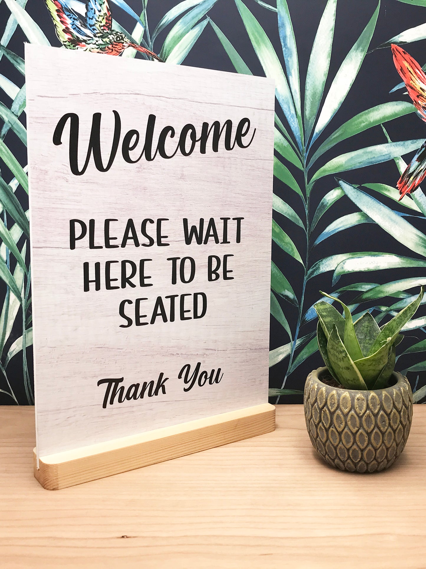 Please Wait Here To Be Seated Sign – by origindesigned – Signs