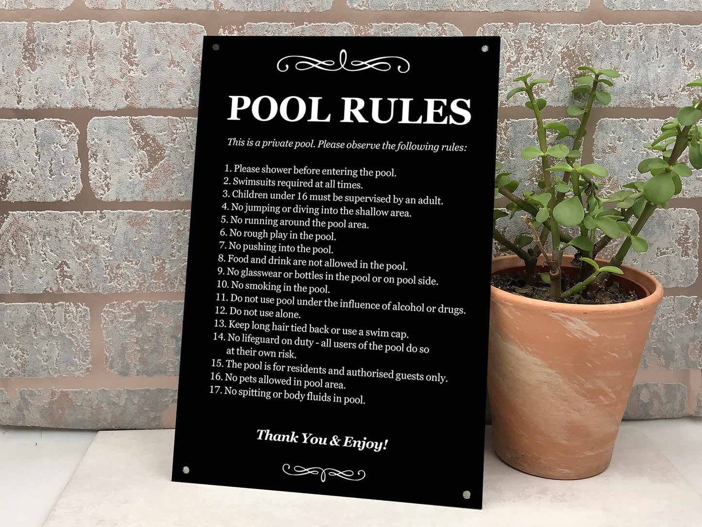 Swimming Pool Rules - Large Outdoor Sign – by origindesigned – Signs