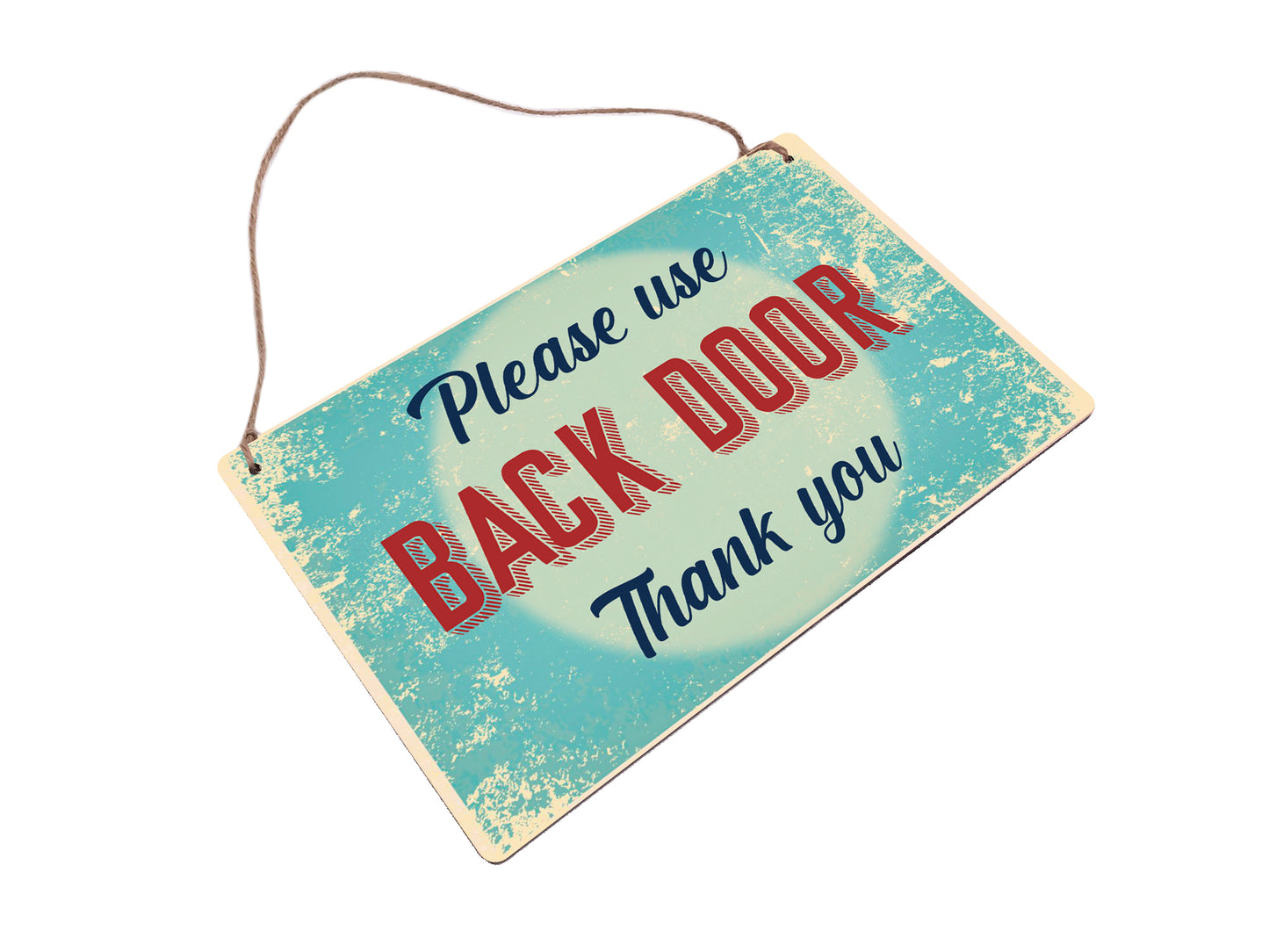 Rustic Please Use Back Door Sign – by origindesigned – Signs