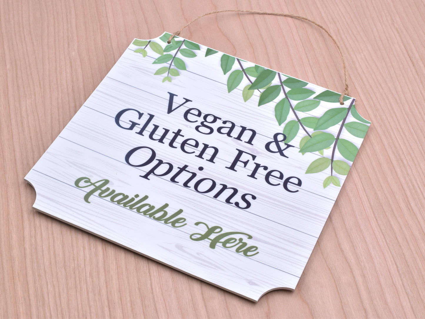 Vegan & Gluten Free Options Available Here Sign – by origindesigned – Signs