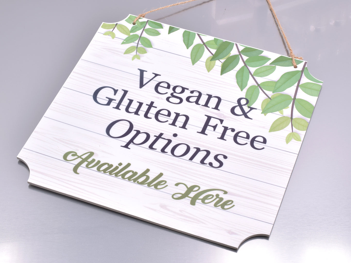 Vegan & Gluten Free Options Available Here Sign – by origindesigned – Signs