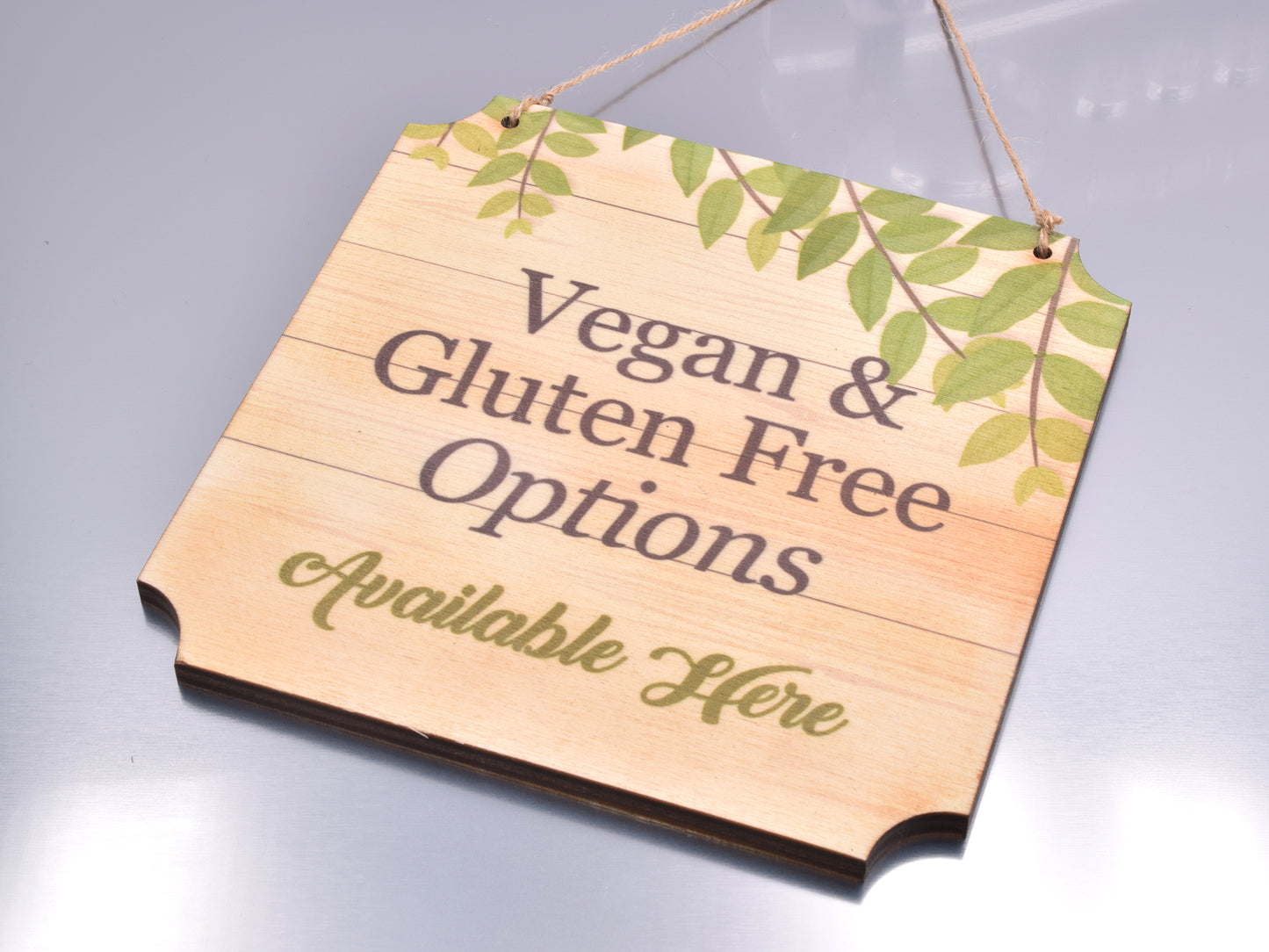 Vegan & Gluten Free Options Available Here Sign – by origindesigned – Signs