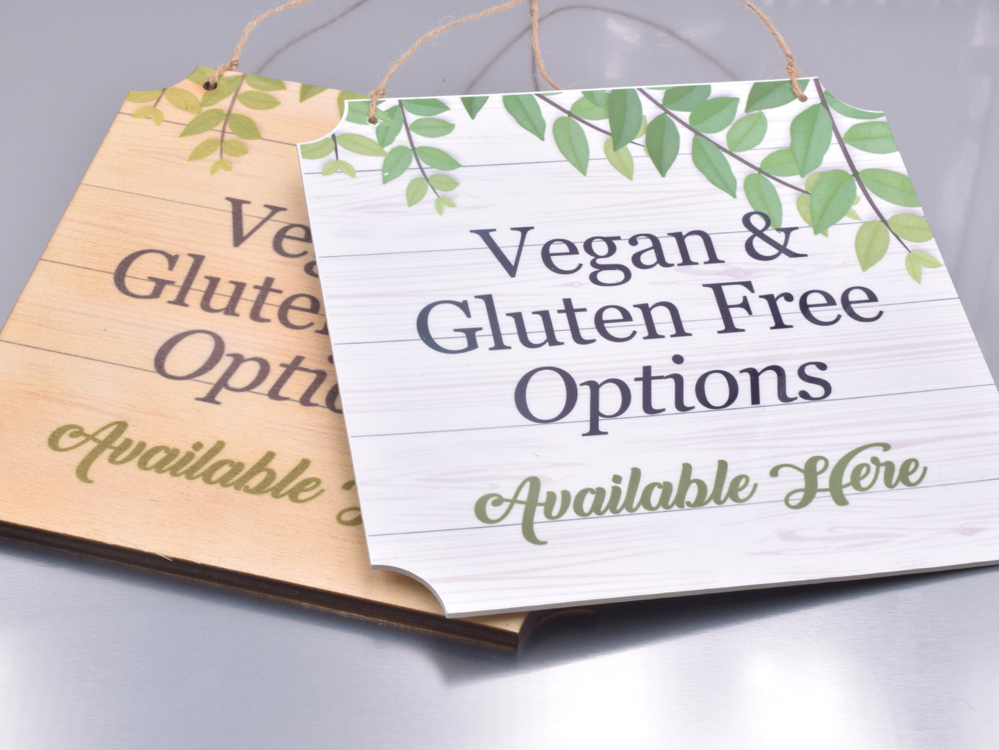 Vegan & Gluten Free Options Available Here Sign – by origindesigned – Signs