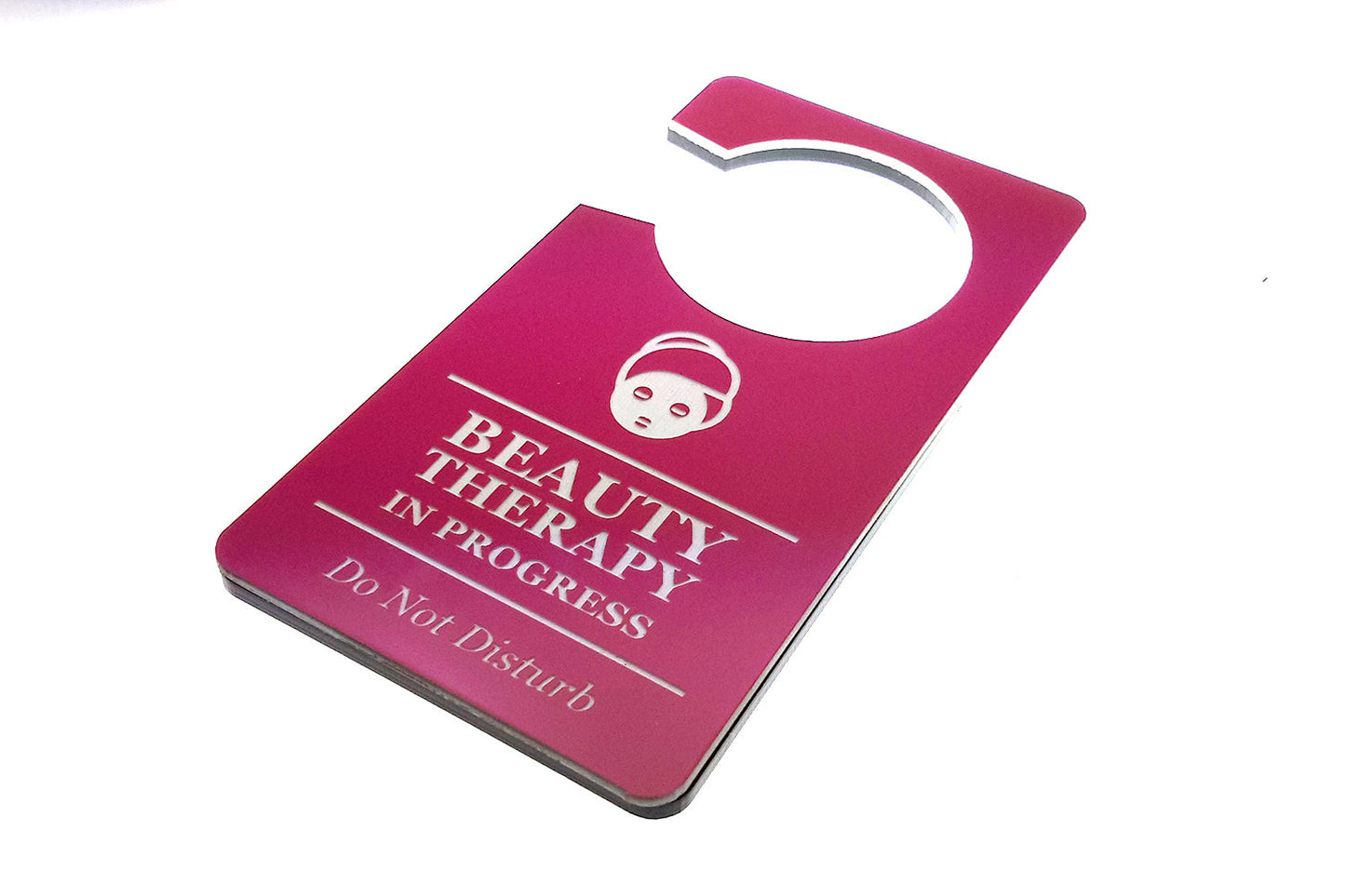 Pink Beauty Therapy In Progress, Do Not Disturb Sign – by origindesigned – Signs