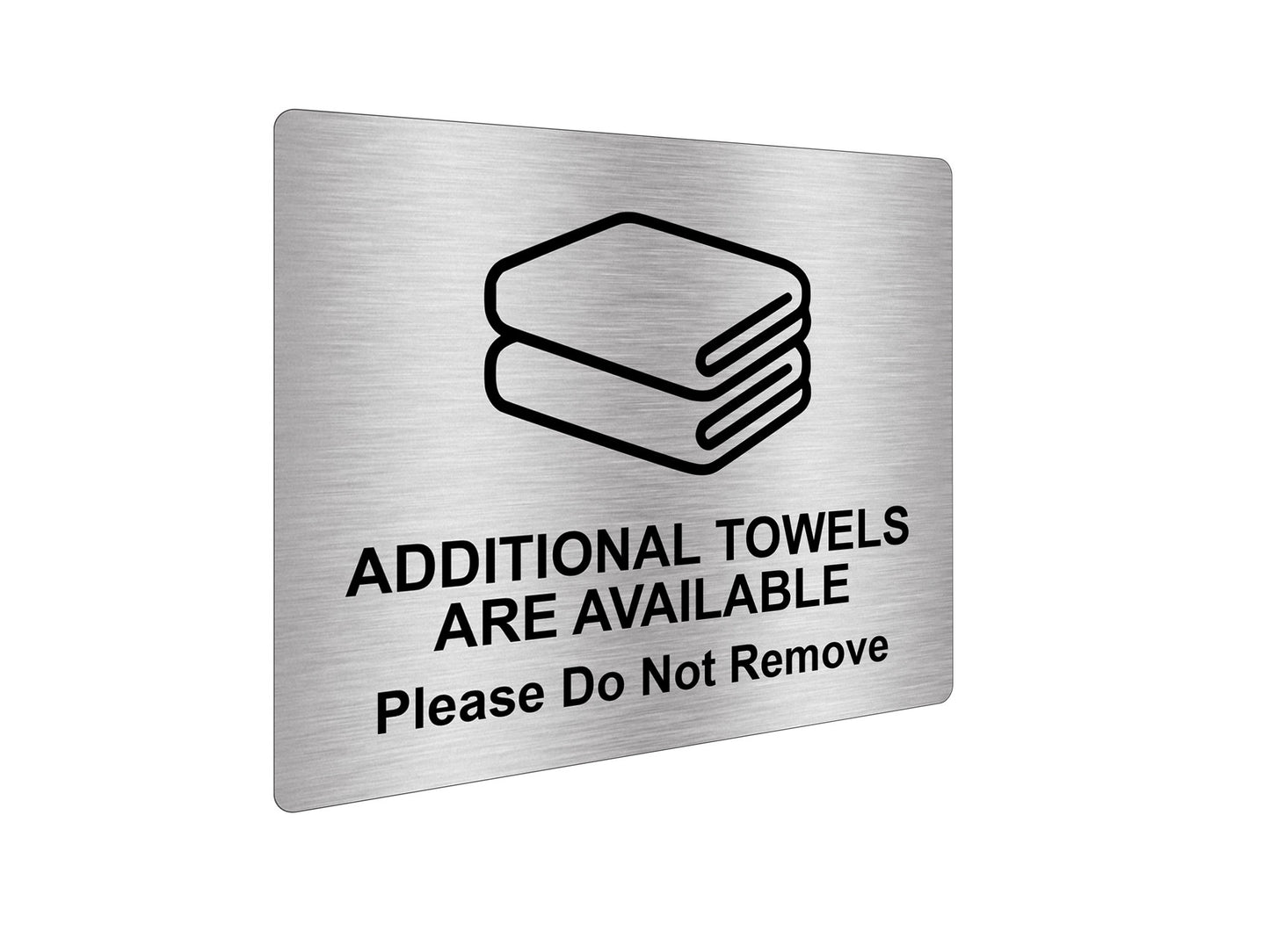 Metallic Silver Additional Towels Available Sign – by origindesigned – Signs