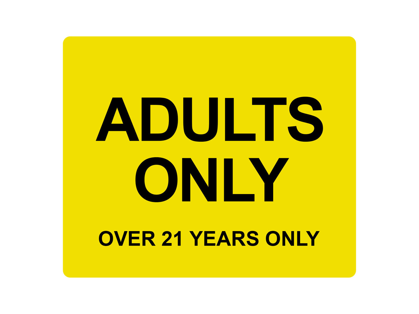 Self Adhesive Adults Only Sign – by origindesigned – Signs