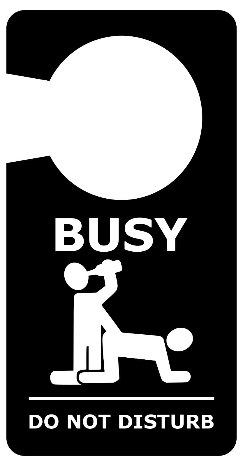 Black and White Novelty Rude Gift Do Not Disturb Door Sign – by North By North East – Novelty Signs