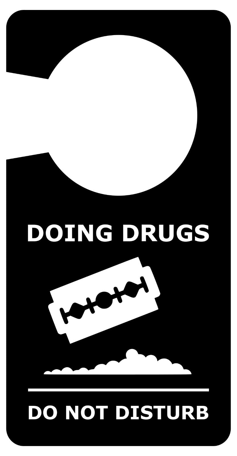 Black and White Novelty Rude Gift Do Not Disturb Door Sign – by North By North East – Novelty Signs