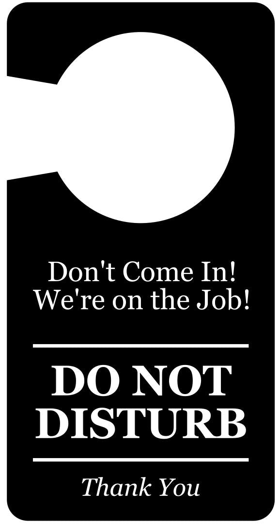 Black and White Novelty Rude Gift Don't Come In Do Not Disturb Door Sign – by North By North East – Novelty Signs