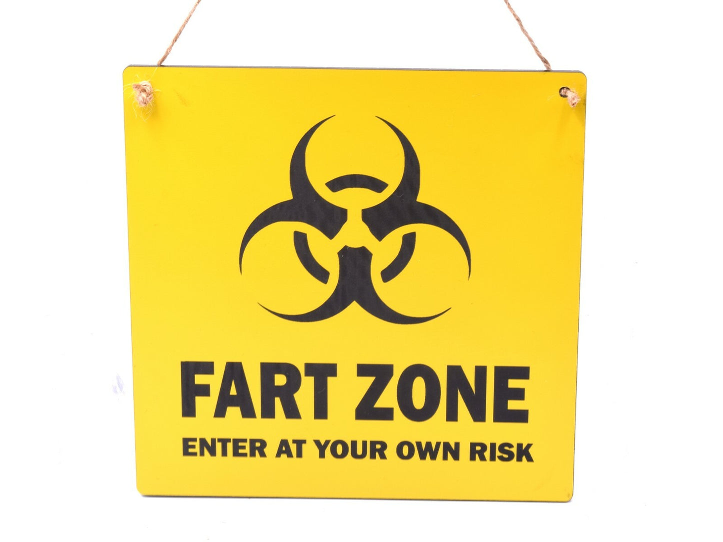 FART ZONE - novelty rude sign, ideal to hang on a bedroom door – by North By North East – Novelty Signs