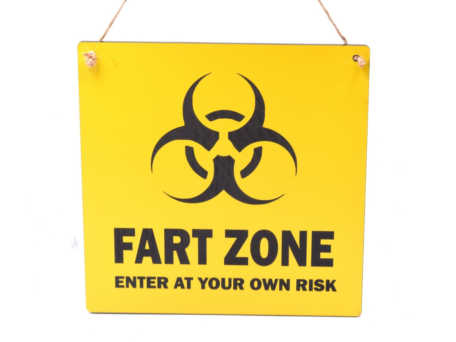 FART ZONE - novelty rude sign, ideal to hang on a bedroom door – by North By North East – Novelty Signs