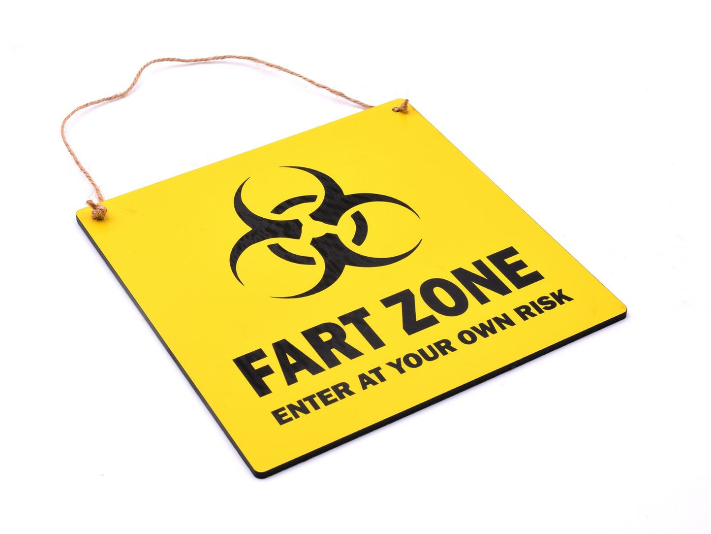 FART ZONE - novelty rude sign, ideal to hang on a bedroom door – by North By North East – Novelty Signs
