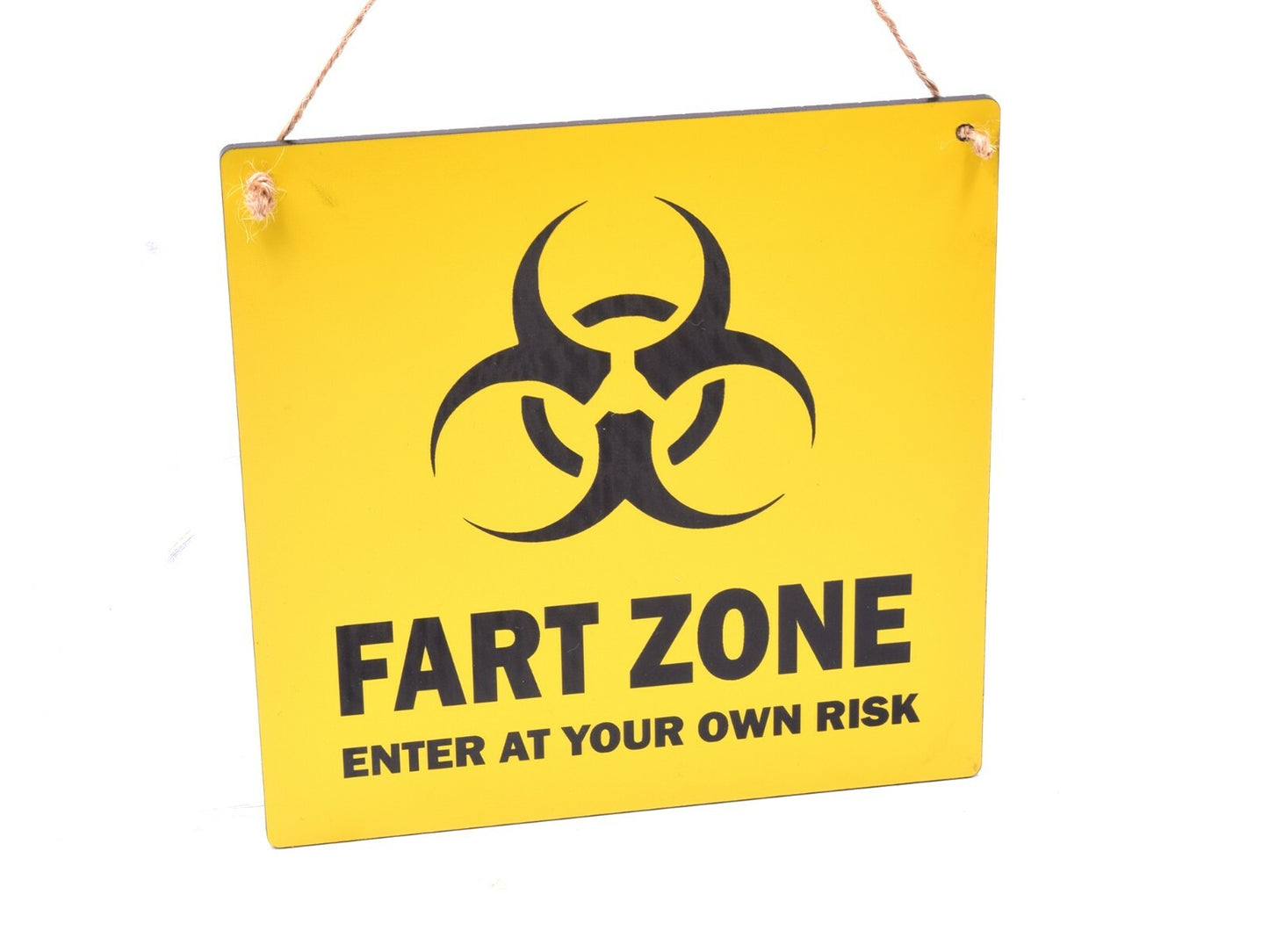 FART ZONE - novelty rude sign, ideal to hang on a bedroom door – by North By North East – Novelty Signs